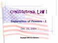 Separation of Powers I