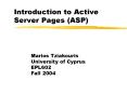 Introduction to Active Server Pages ASP