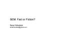 SEM: Fact or Fiction Sara Holoubek saraholoubekgmail'com