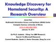 Knowledge Discovery for Homeland Security: A Research Overview