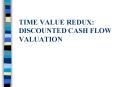 TIME VALUE REDUX: DISCOUNTED CASH FLOW VALUATION