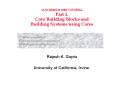VLSI DESIGN 1998 TUTORIAL Part 1' Core Building Blocks and Building Systems using Cores