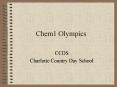 Chem1 Olympics