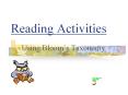 Reading Activities