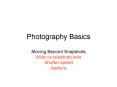 Photography Basics