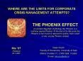 WHERE ARE THE LIMITS FOR CORPORATE CRISIS MANAGEMENT ATTEMPTS