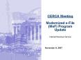 CERCA Meeting Modernized eFile MeF Program Update