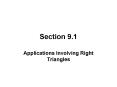 Applications Involving Right Triangles