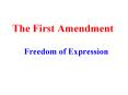 The First Amendment