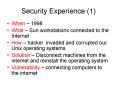Security Experience 1
