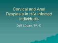 Cervical and Anal Dysplasia in HIV Infected Individuals