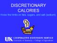 DISCRETIONARY CALORIES