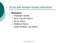 ECAs and HumanHuman Interaction