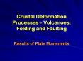 Crustal Deformation Processes Volcanoes, Folding and Faulting
