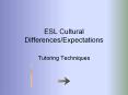 ESL Cultural DifferencesExpectations