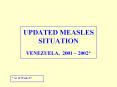 UPDATED MEASLES SITUATION