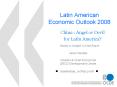 Latin American Economic Outlook 2008