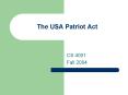 The USA Patriot Act