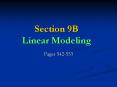 Section 9B Linear Modeling