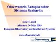 Observatorio Europeo sobre Sistemas Sanitarios