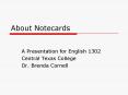 About Notecards