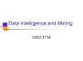 Data Intelligence and Mining