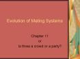 Evolution of Mating Systems