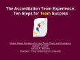 The Accreditation Team Experience: Ten Steps for Team Success