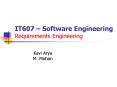 IT607 Software Engineering Requirements Engineering
