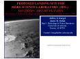 PROPOSED LANDING SITE FOR MARS SCIENCE LABORATORY MSL: SOUTHERN ARGYRE PLANITIA Mars Science Laborat