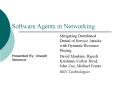 Software Agents in Networking