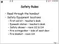 Safety Rules