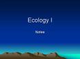 Ecology I