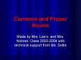 Common and Proper Nouns