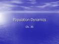 Population Dynamics