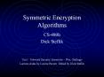 Symmetric Encryption Algorithms