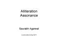 Alliteration Assonance