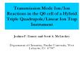 Transmission Mode Ion/Ion Reactions in the Q0 cell of a Hybrid Triple Quadrupole/Linear Ion Trap Instrument