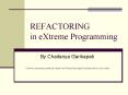 REFACTORING in eXtreme Programming