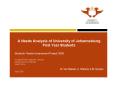 A Needs Analysis of University of Johannesburg First Year Students