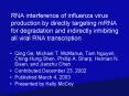 RNA interference of influenza virus production by directly targeting mRNA for degradation and indire