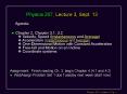 Physics 207, Lecture 3, Sept' 13