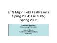 ETS Major Field Test Results Spring 2004 Fall 2005 Spring 2006
