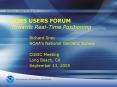 CORS USERS FORUM Towards RealTime Positioning