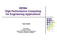 ME964 High Performance Computing for Engineering Applications