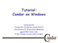 Tutorial: Condor on Windows