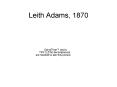 Leith Adams, 1870