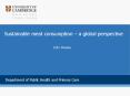Sustainable meat consumption a global perspective