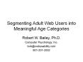 Segmenting Adult Web Users into Meaningful Age Categories