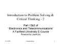 Introduction to Problem Solving